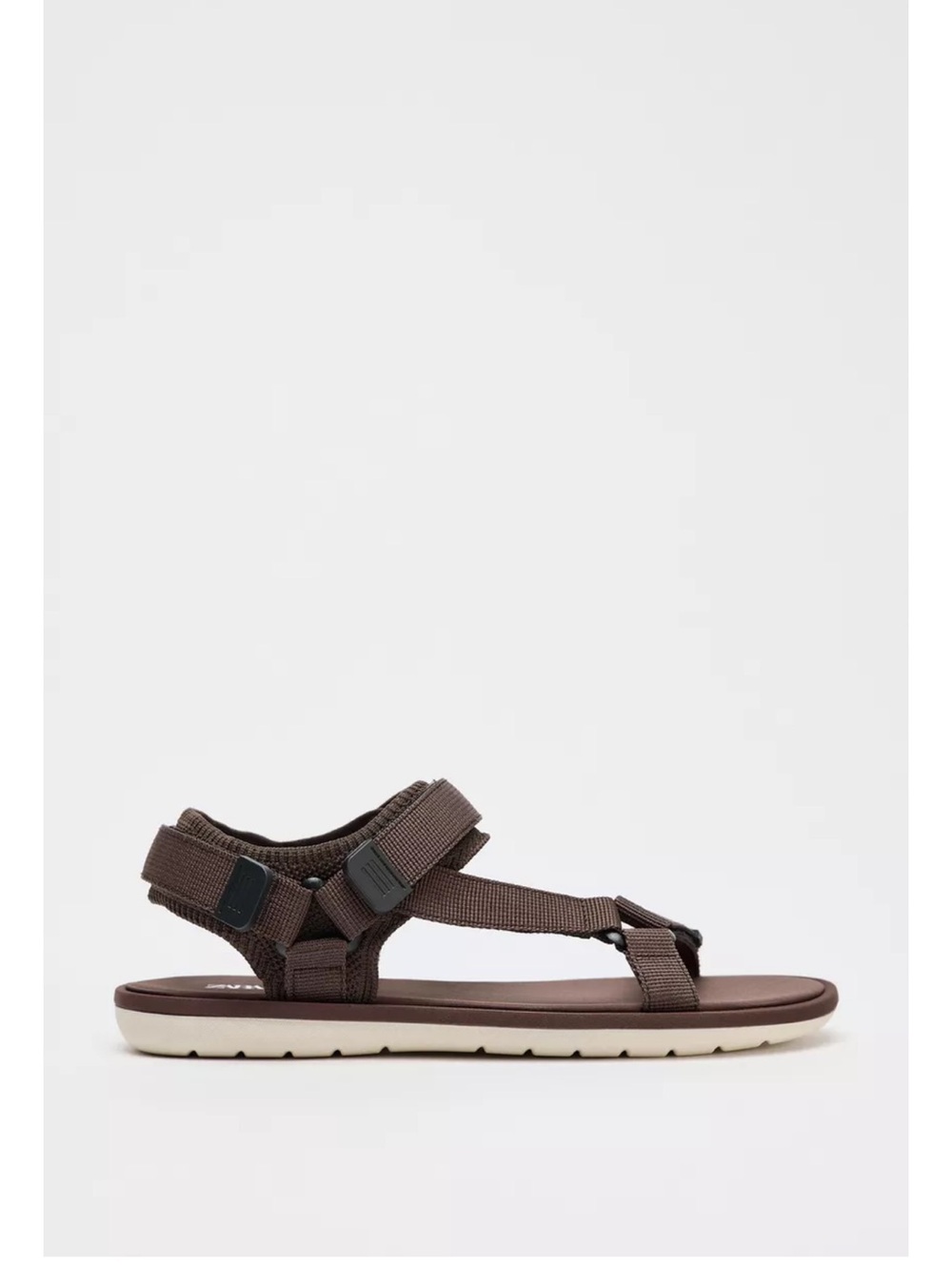 Zara Brown Technical Sport Sandals Velcro Straps Size 40 / US 9 5502/610